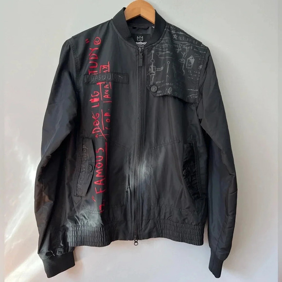 Reebok x Basquiat x Swizz  Beatz Sugar Ray World Famous Jacket Rare Men’s Small - Picture 1 of 11
